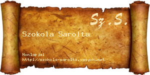 Szokola Sarolta névjegykártya