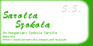 sarolta szokola business card